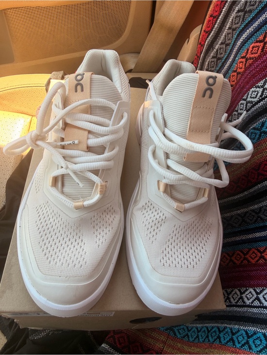 On Clouds Shoes - On Cloud Women's Athletic Shoes — White/Cream